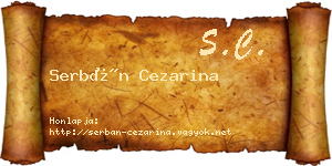 Serbán Cezarina névjegykártya